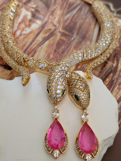 Exquisite Gemstone Necklace & Earring Set