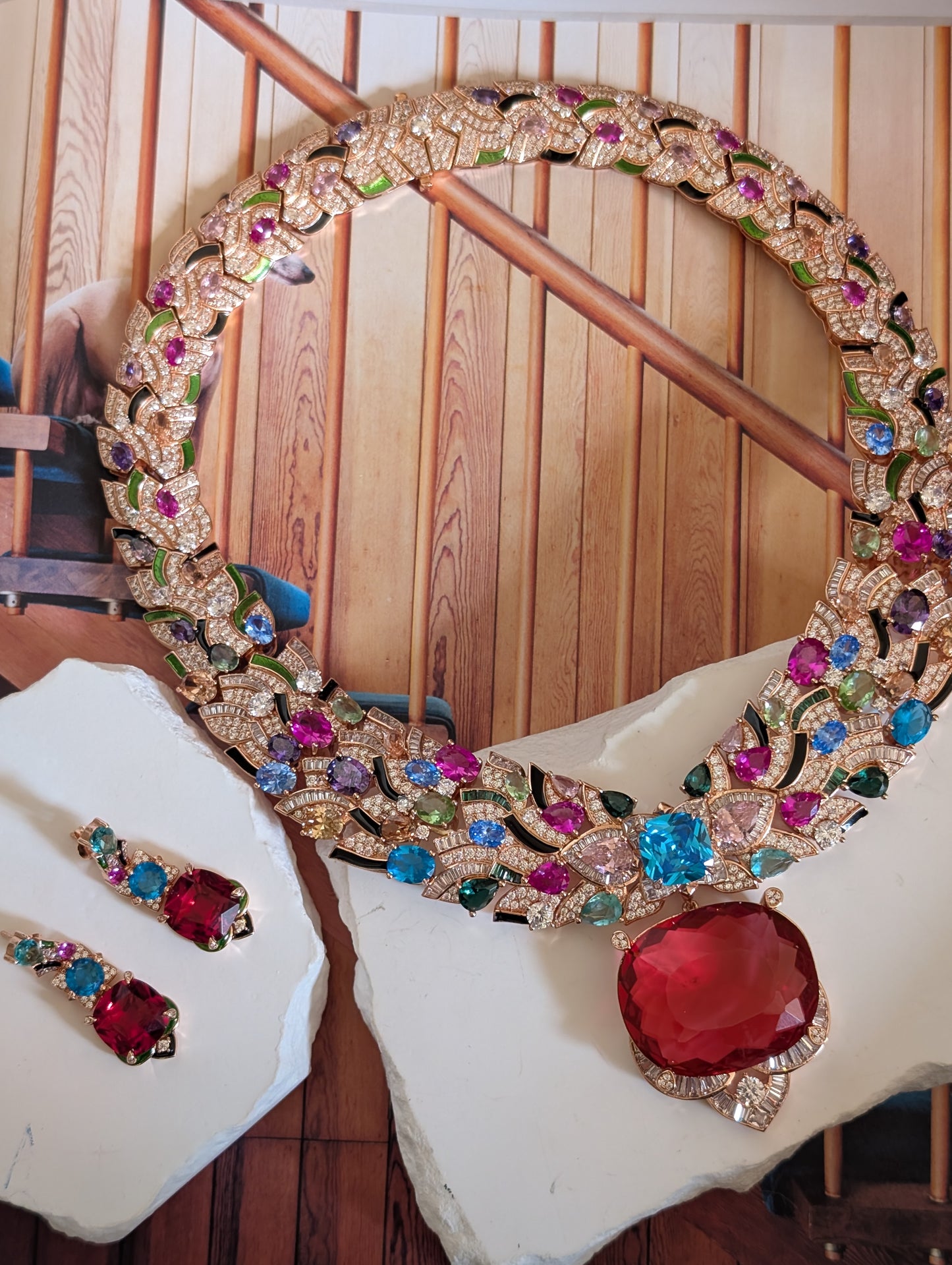 Radiance Multicolor Gemstone Necklace Set