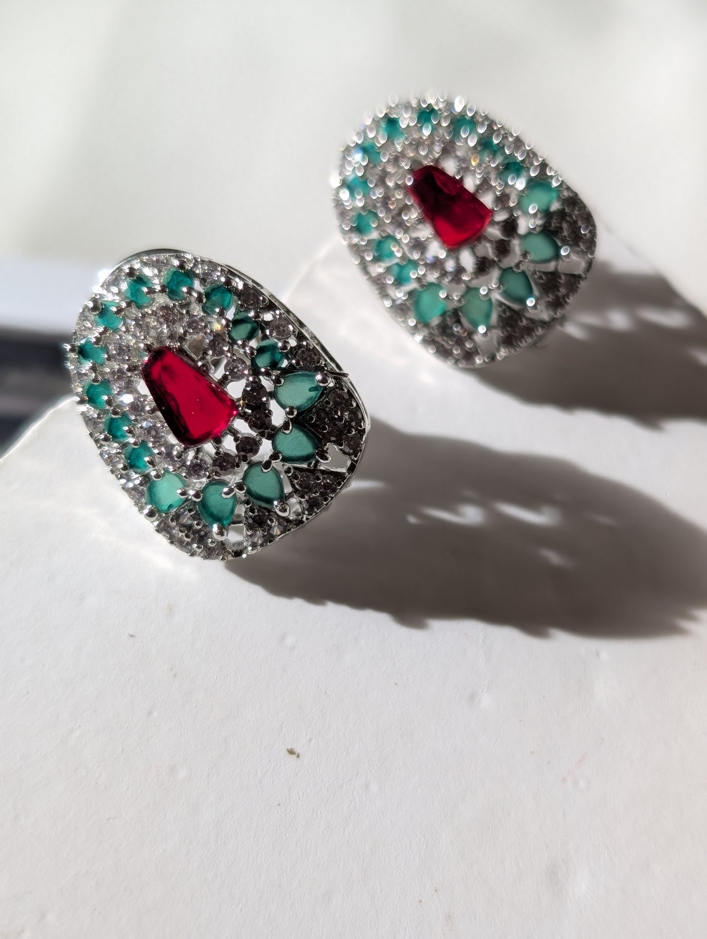 Imperial Elegance Ruby & Pearl Necklace Set
