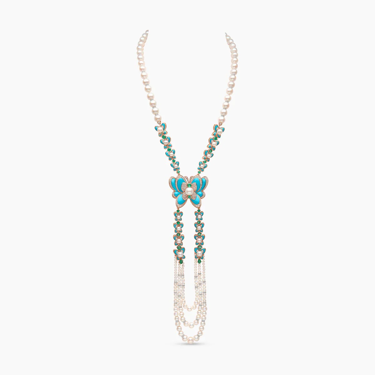 Azure Bloom Freshwater Pearl Necklace