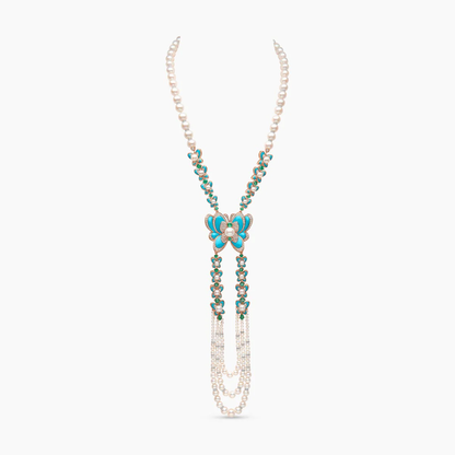 Azure Bloom Freshwater Pearl Necklace