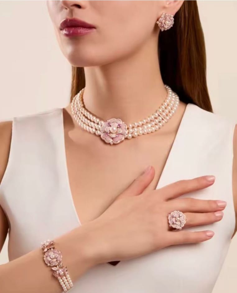Freshwater Certified Pearl Floral Jewelry Set