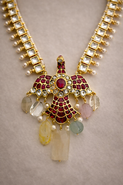 Royal Phoenix Polki Pendant Necklace