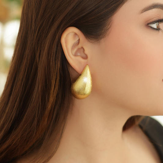 Plum Golden Drop Earrings - Midas Touch Jewelry