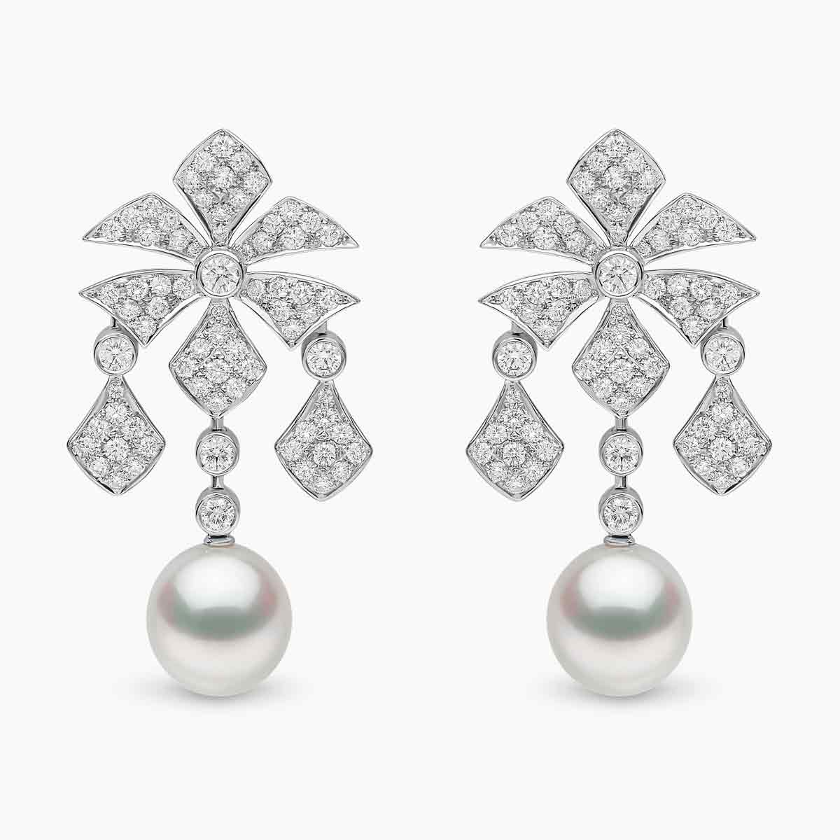 Regal Multi-Strand Pearl Necklace & Earrings Set