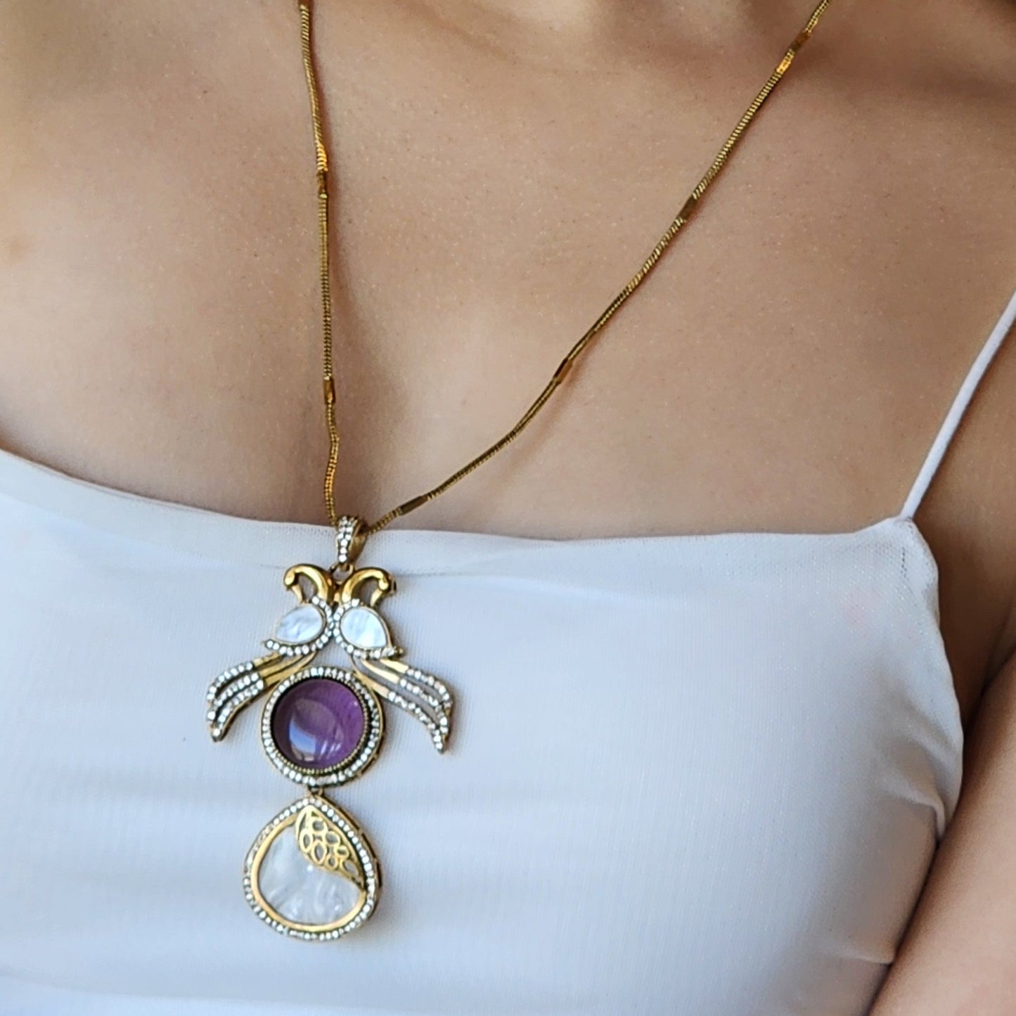 Kia Mauve Necklace