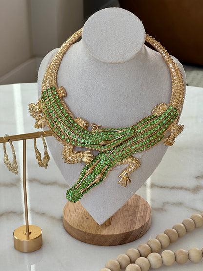 Zamira Emerald Alligator Necklace