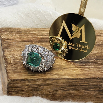 Aubery Green Stone Ring