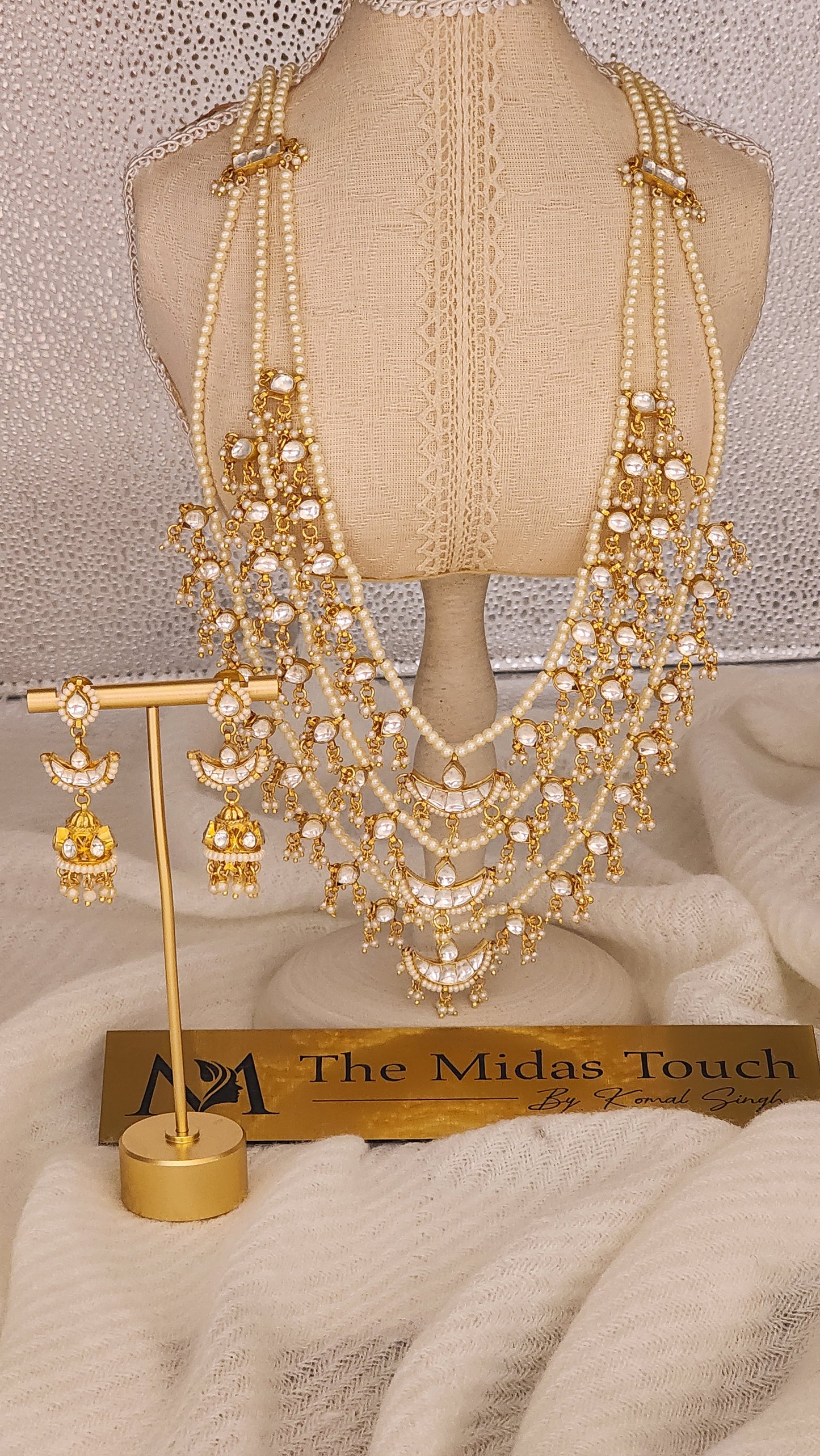 Noor Chand Pearlescent Necklace Set