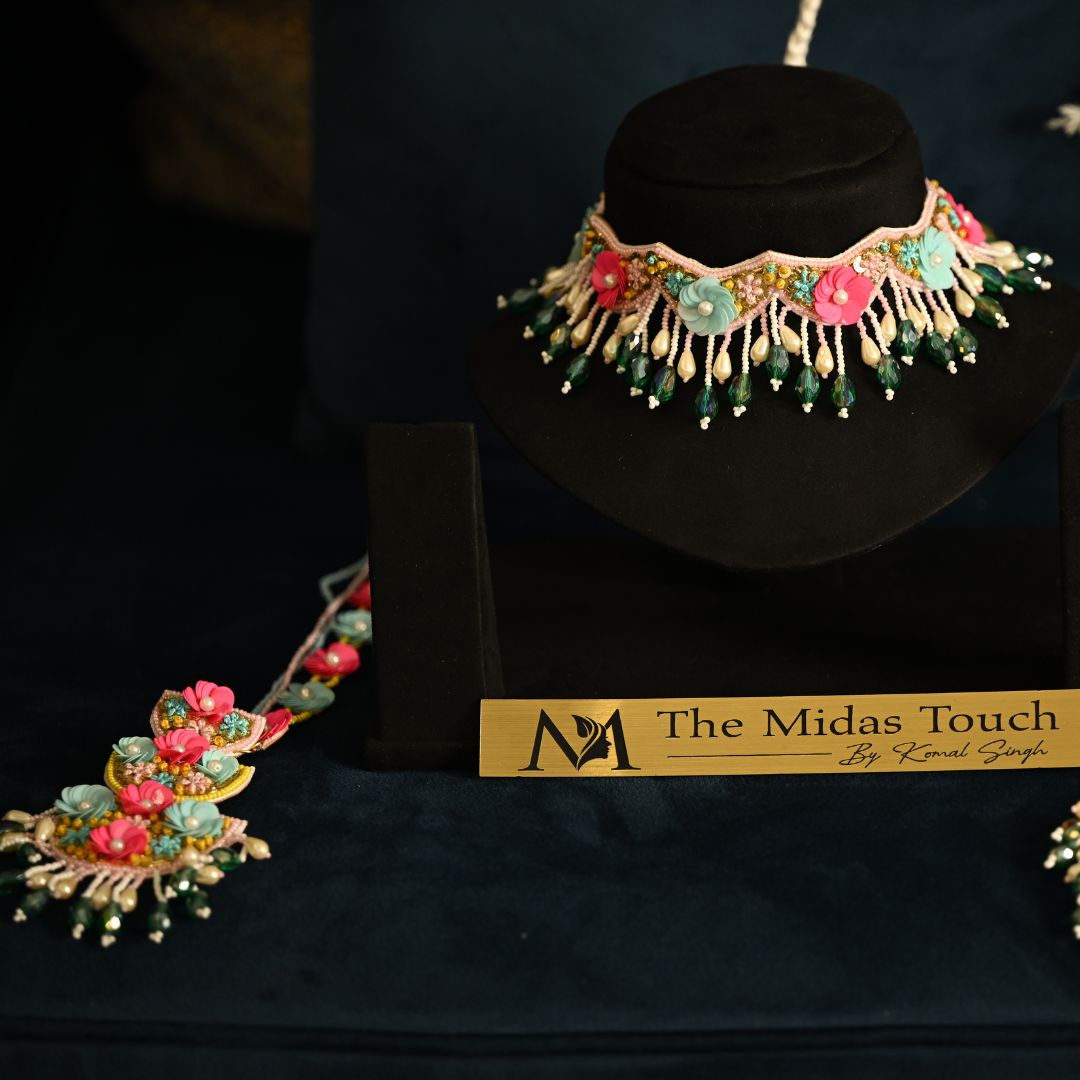 Opulent Limited Edition Pastel Handmade Choker Set - Midas Touch Jewelry