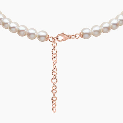 Blush Pink Floral Pearl Necklace & Earrings Set