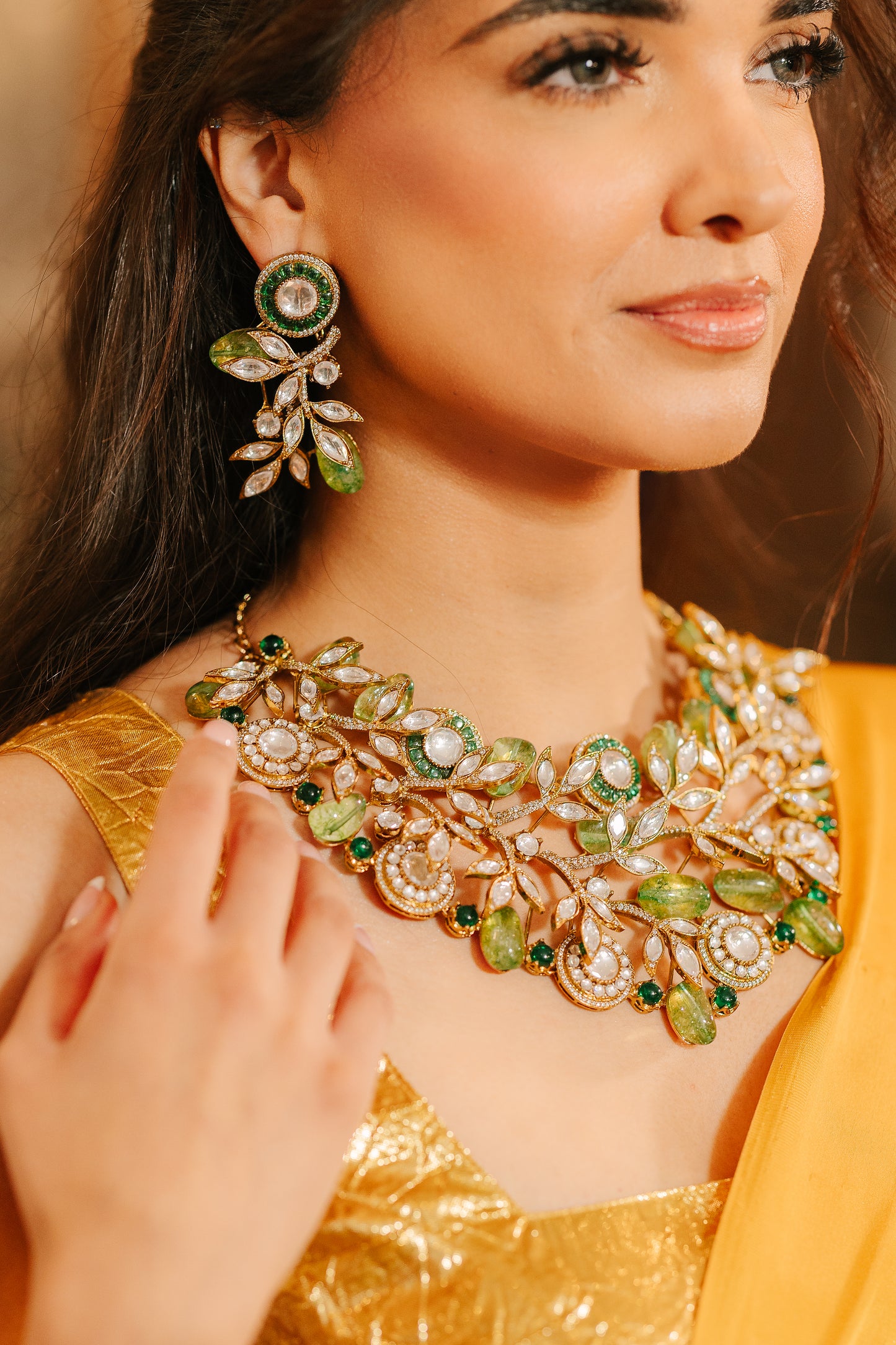 The Liora Polki Necklace Set