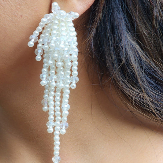 Rubiana Pearl Drop Earrings - Midas Touch Jewelry