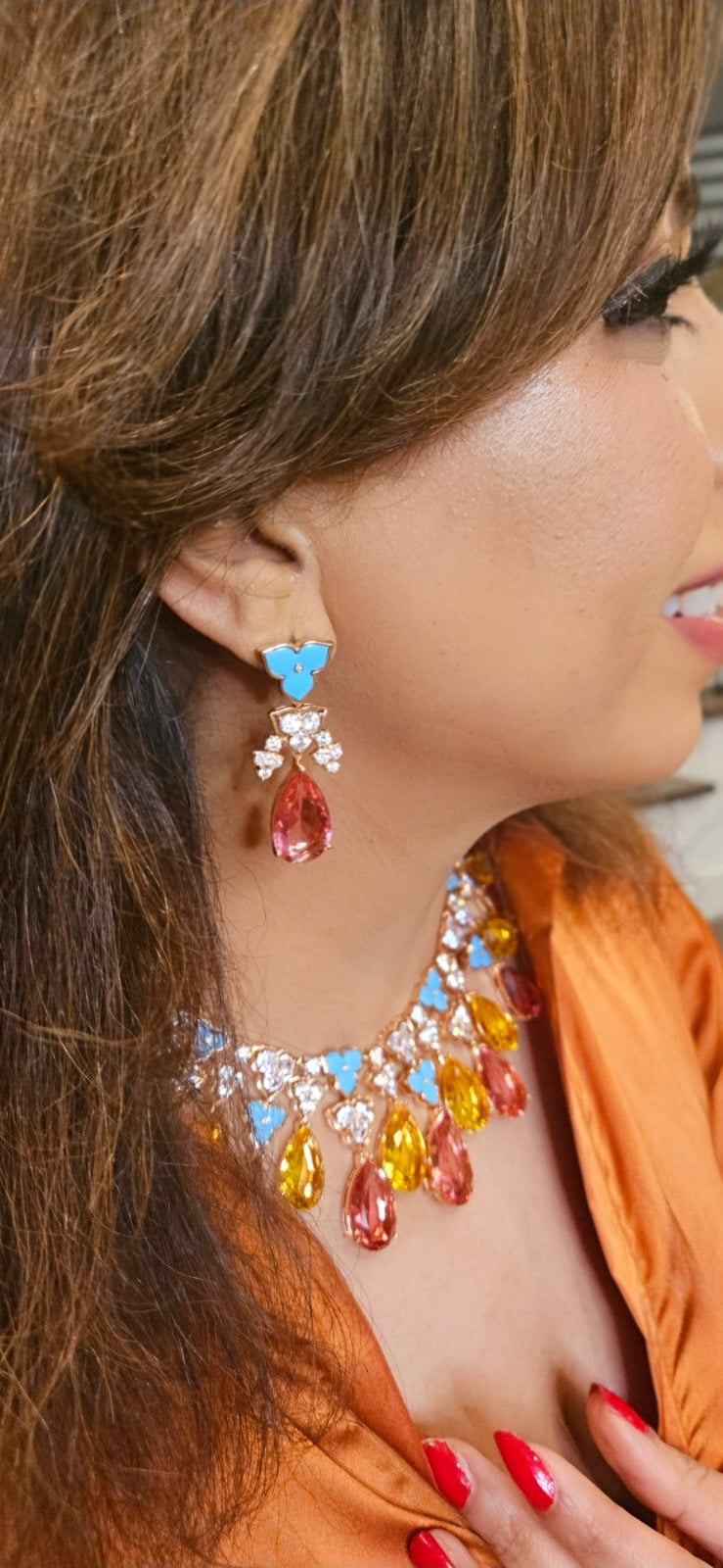 Imperial Bloom Symphony Necklace Set