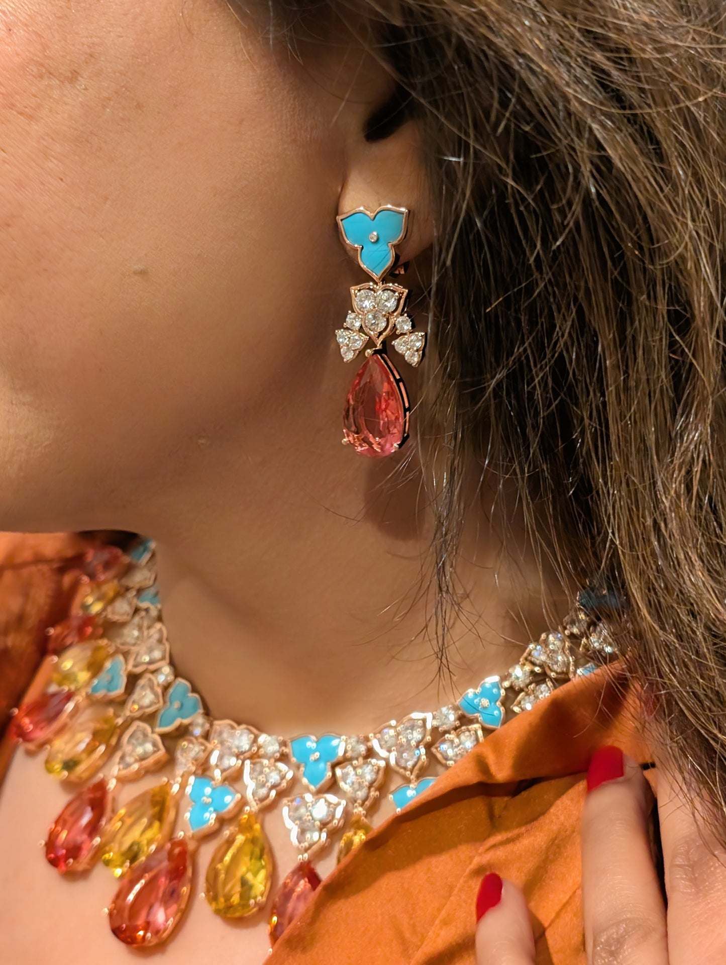 Imperial Bloom Symphony Necklace Set