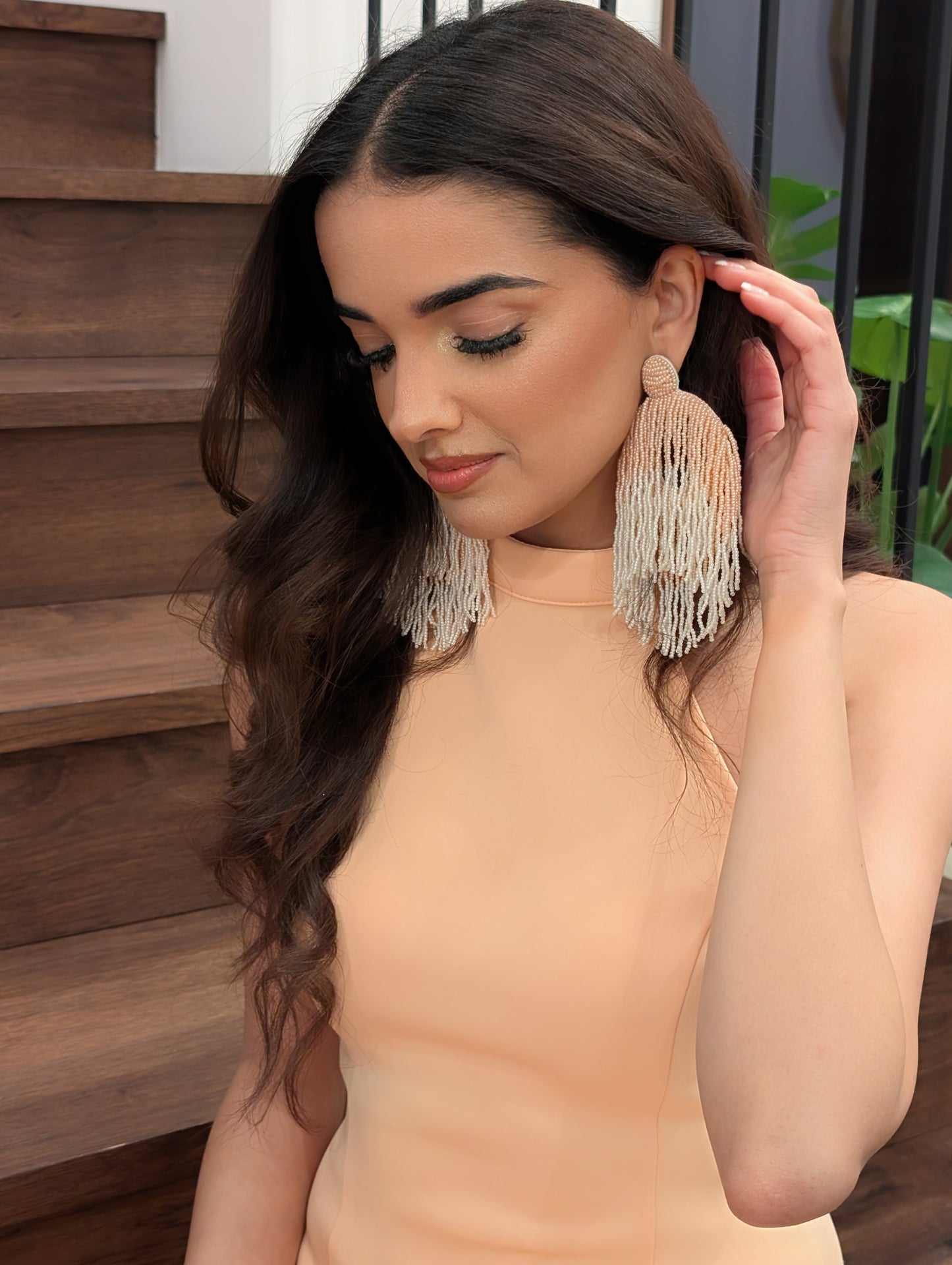 Rosé Cascade Earrings