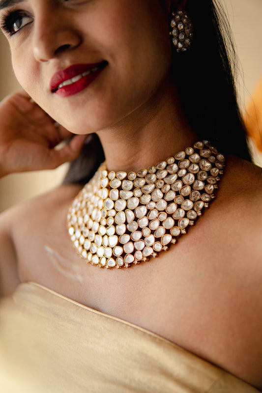 The Amara Polki Necklace Set