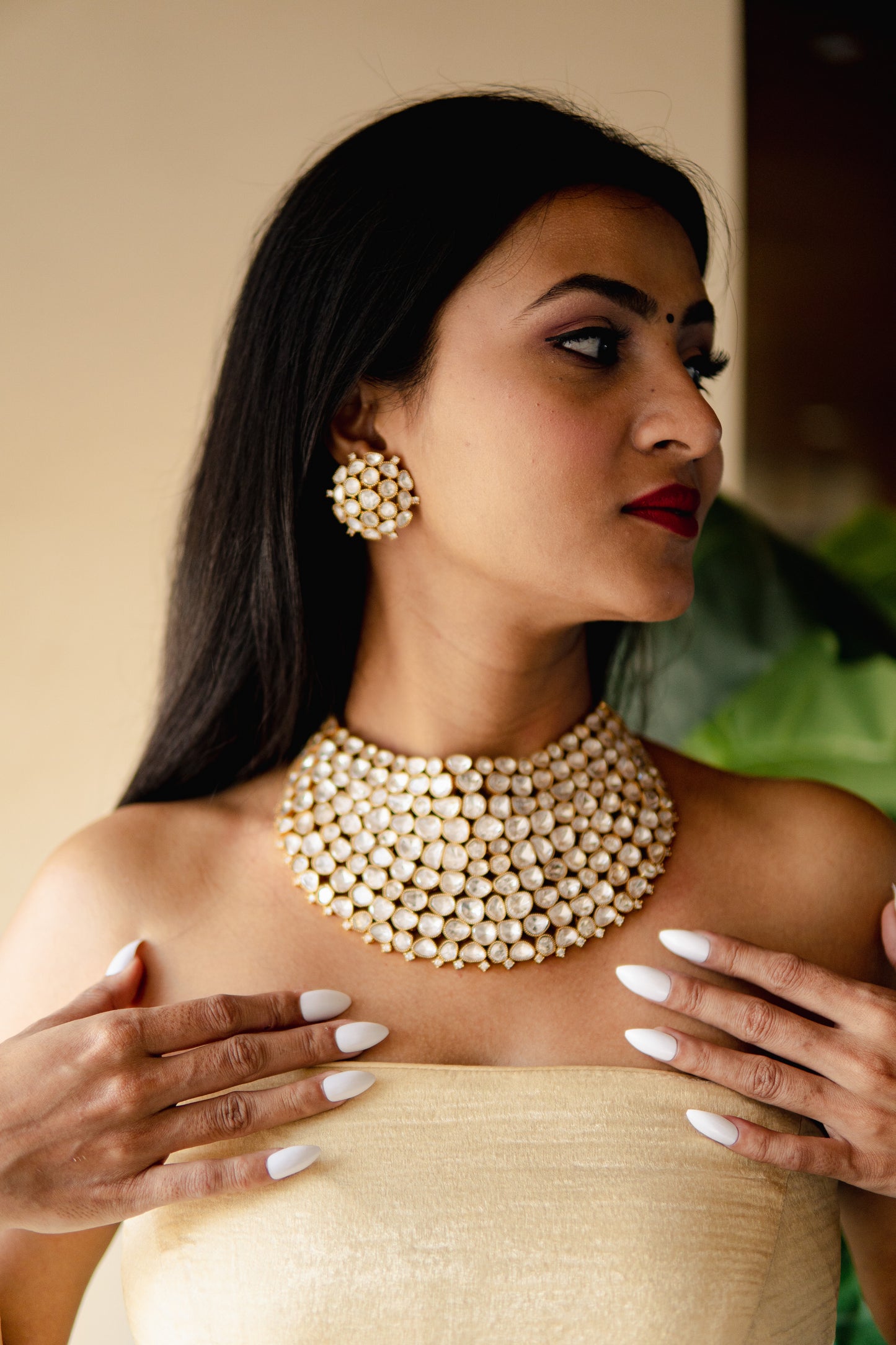 The Amara Polki Necklace Set