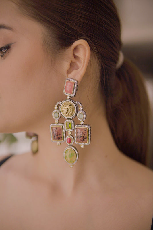 Maharani’s Multigem Royal Earrings