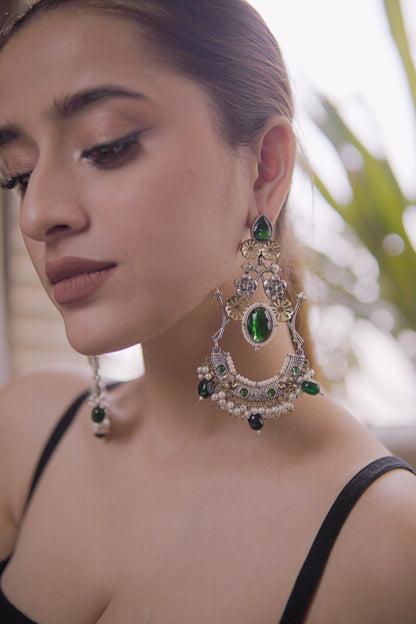 Avira Emerald Cascade Earrings