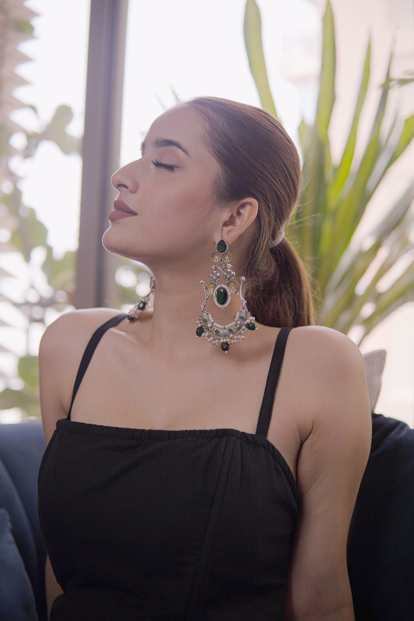 Avira Emerald Cascade Earrings