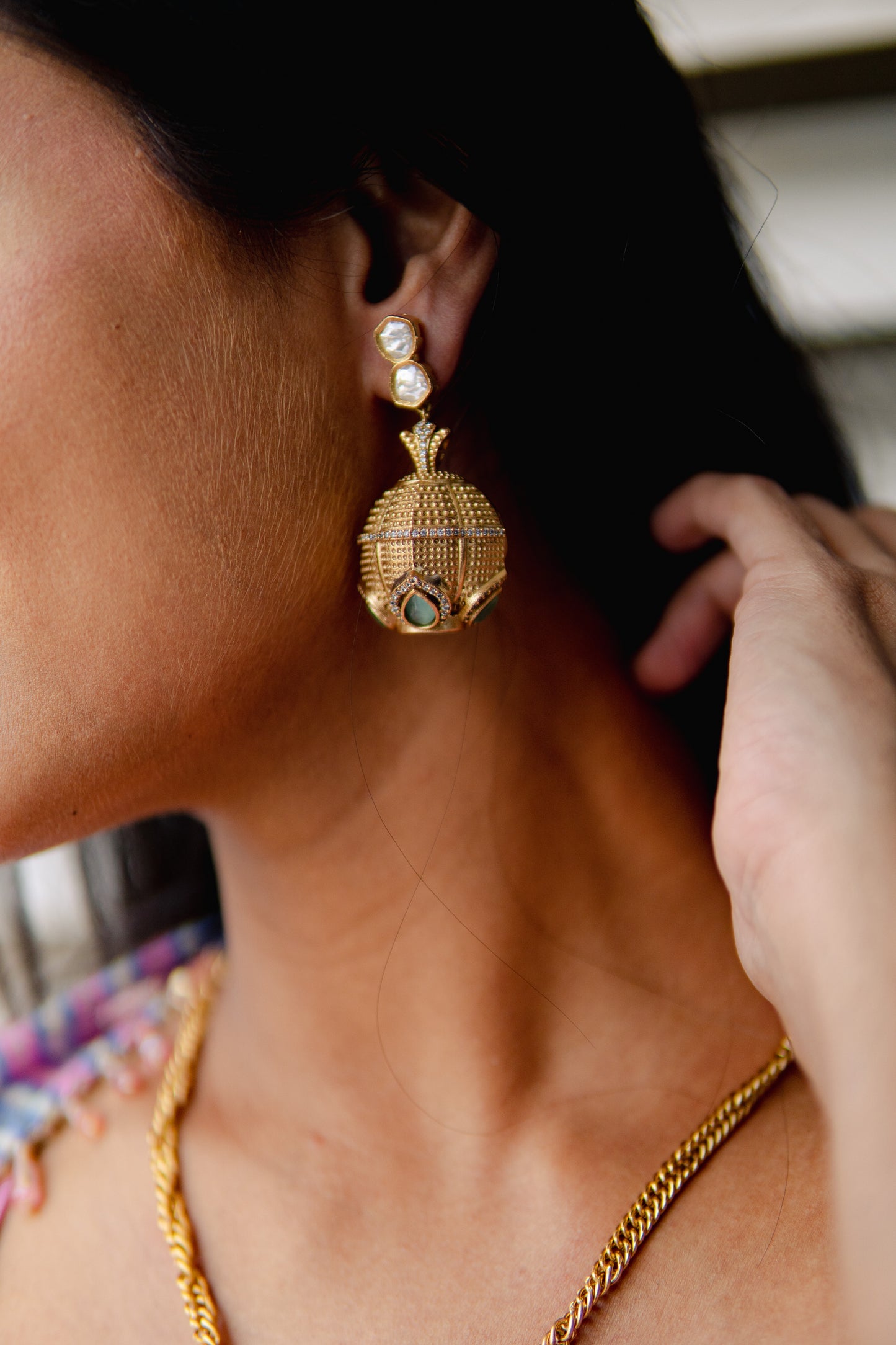 Sharvani Temple Dome Necklace