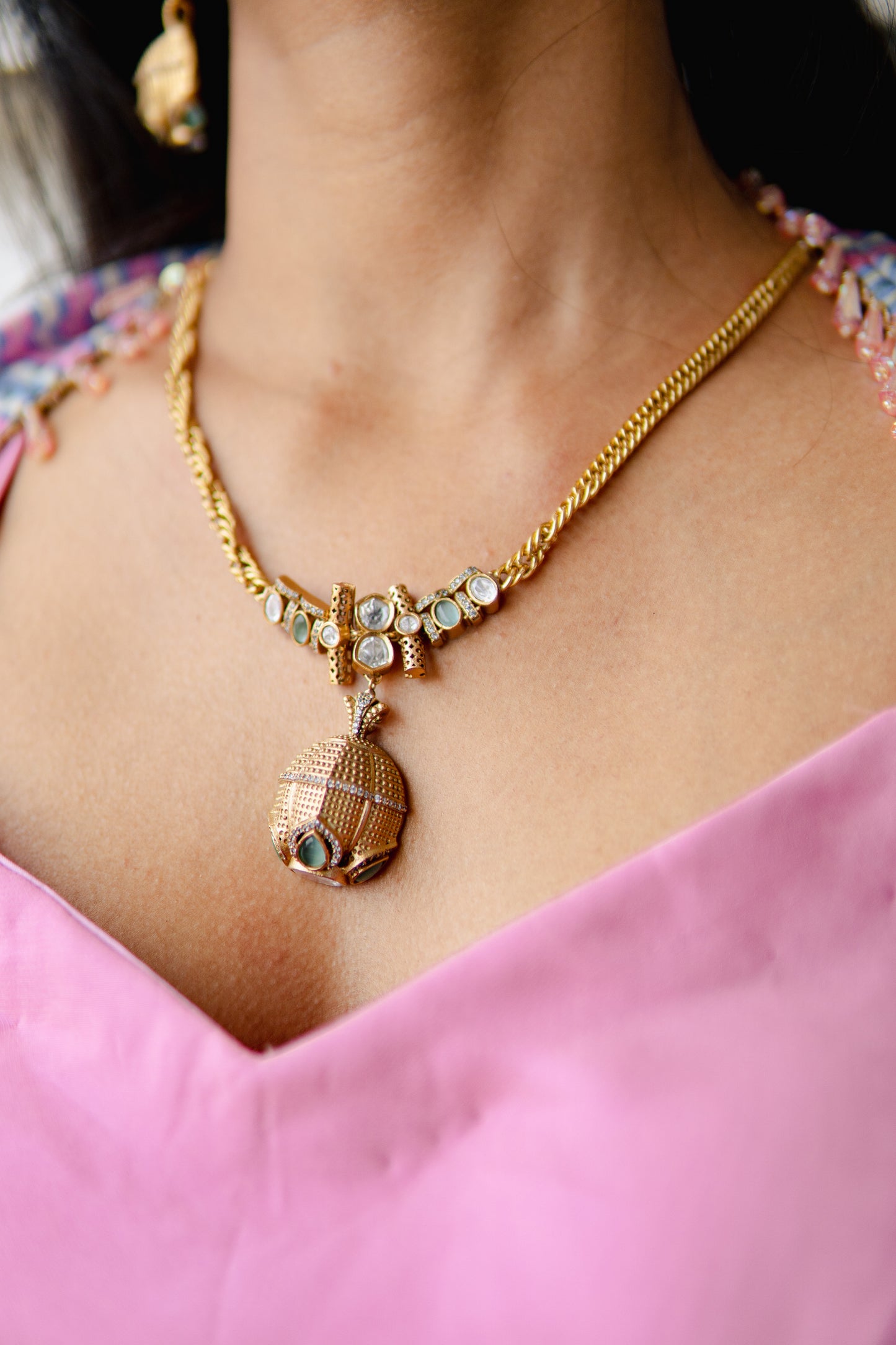 Sharvani Temple Dome Necklace