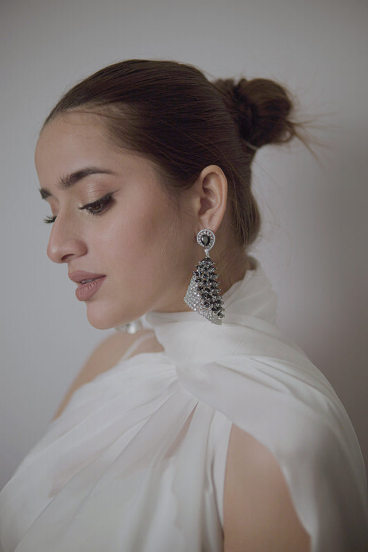 Eira Noir Cascade Earrings