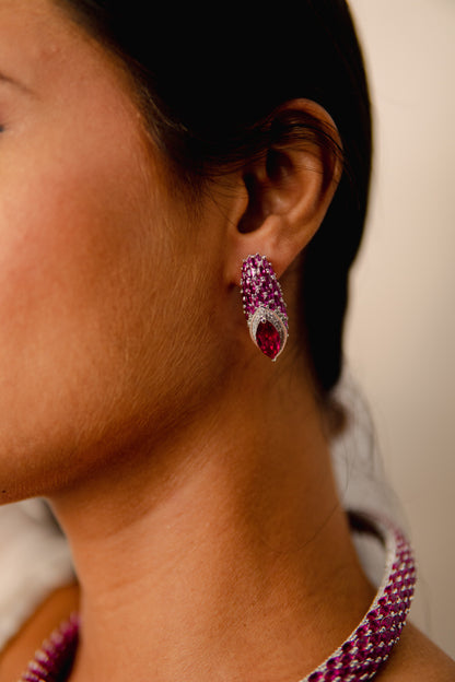 Reva Twin Ruby Collar Set
