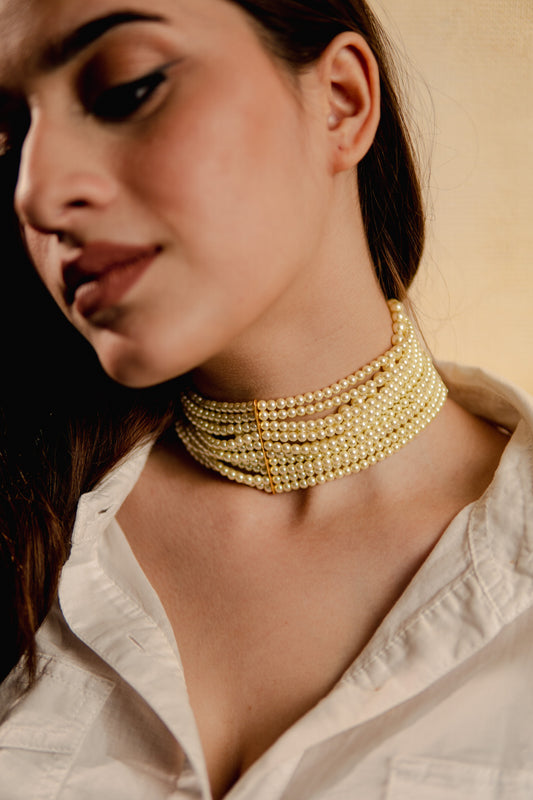 Sitara Ivory Strands Choker