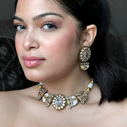 Designer Inspired - Pardus Kundan Necklace - Midas Touch Jewelry