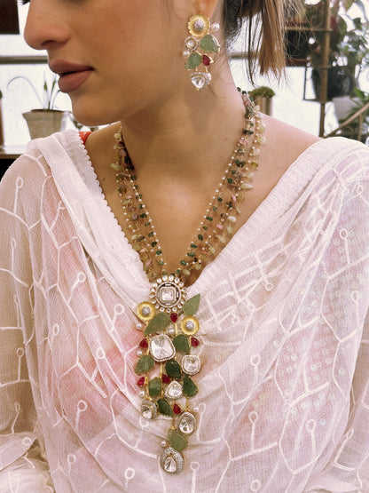 Mya Jade Pearlescent Kundan Necklace