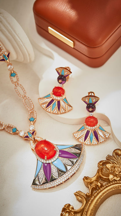 Azure Bloom Necklace Set