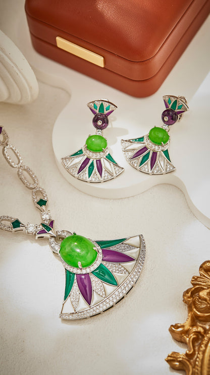 Azure Bloom Necklace Set