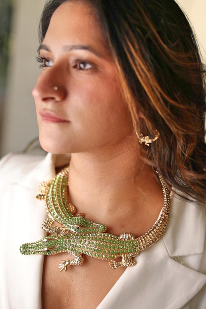 Zamira Emerald Alligator Necklace