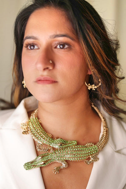 Zamira Emerald Alligator Necklace