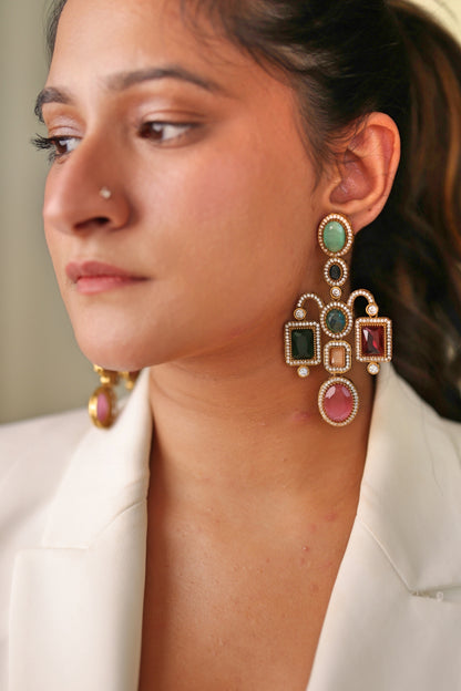 Ella Multi-Gem Dangler Earrings