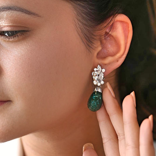 Kruti Green Earrings