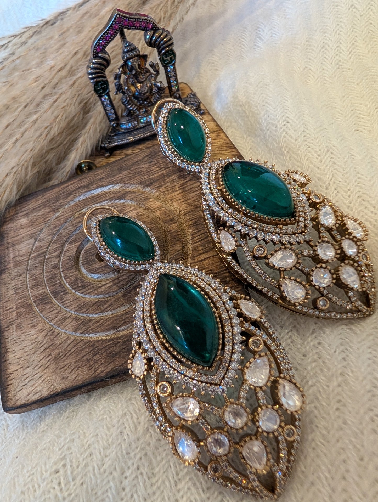 Elysian Emerald Majesty Earrings