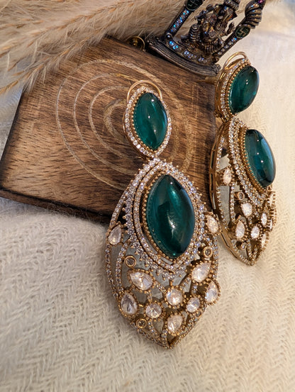 Elysian Emerald Majesty Earrings