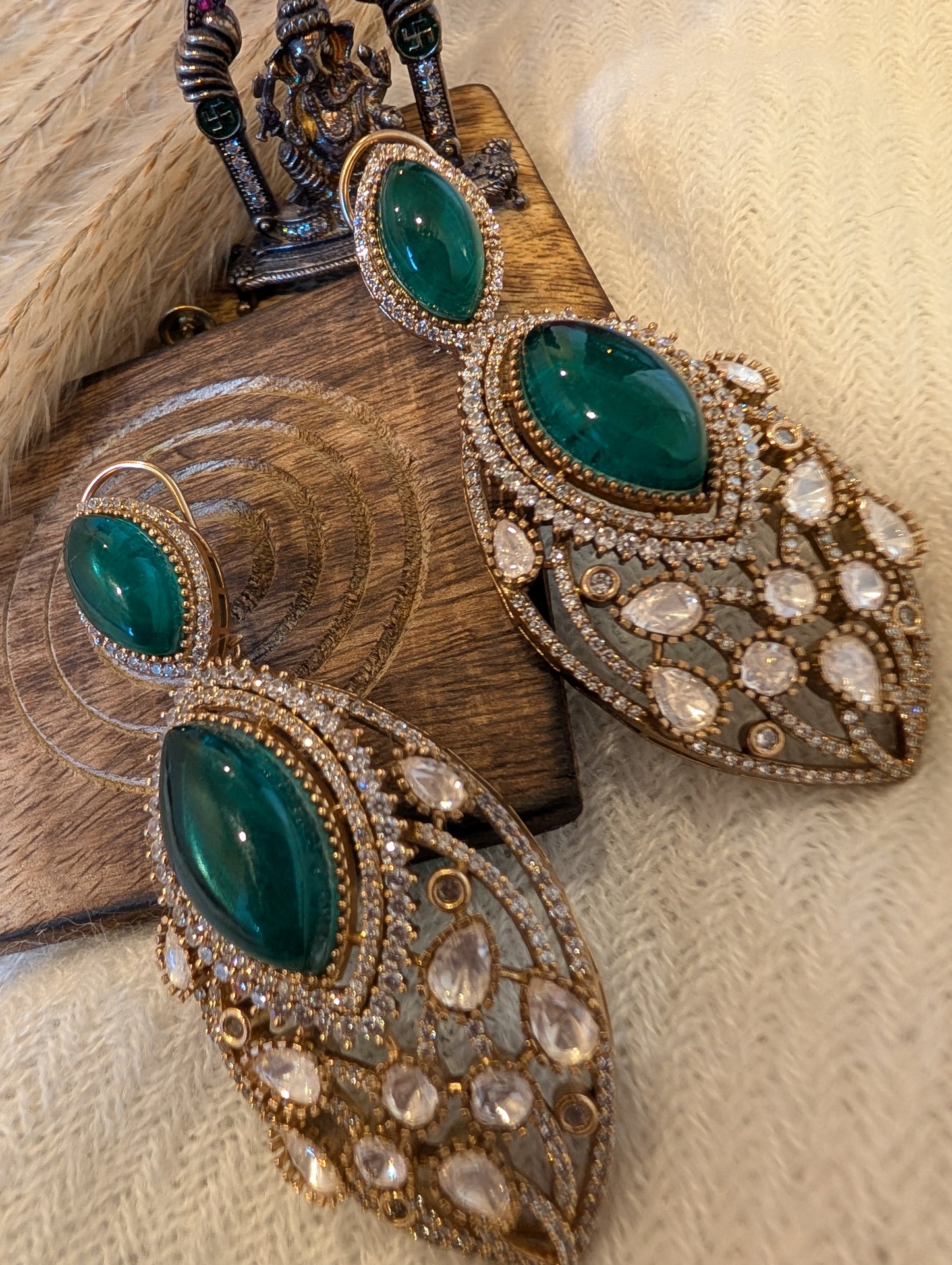 Elysian Emerald Majesty Earrings