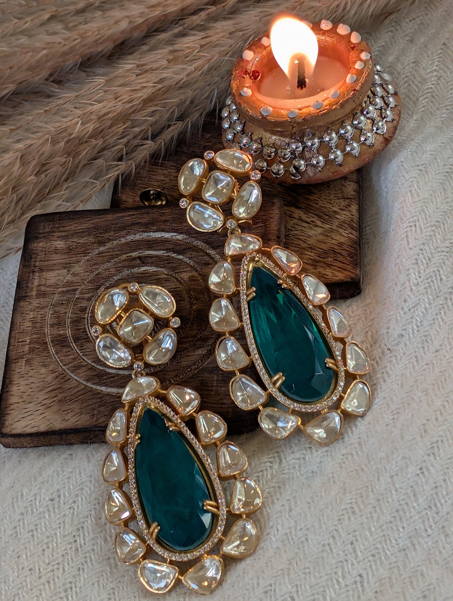 Kaia Emerald Drop Earrings