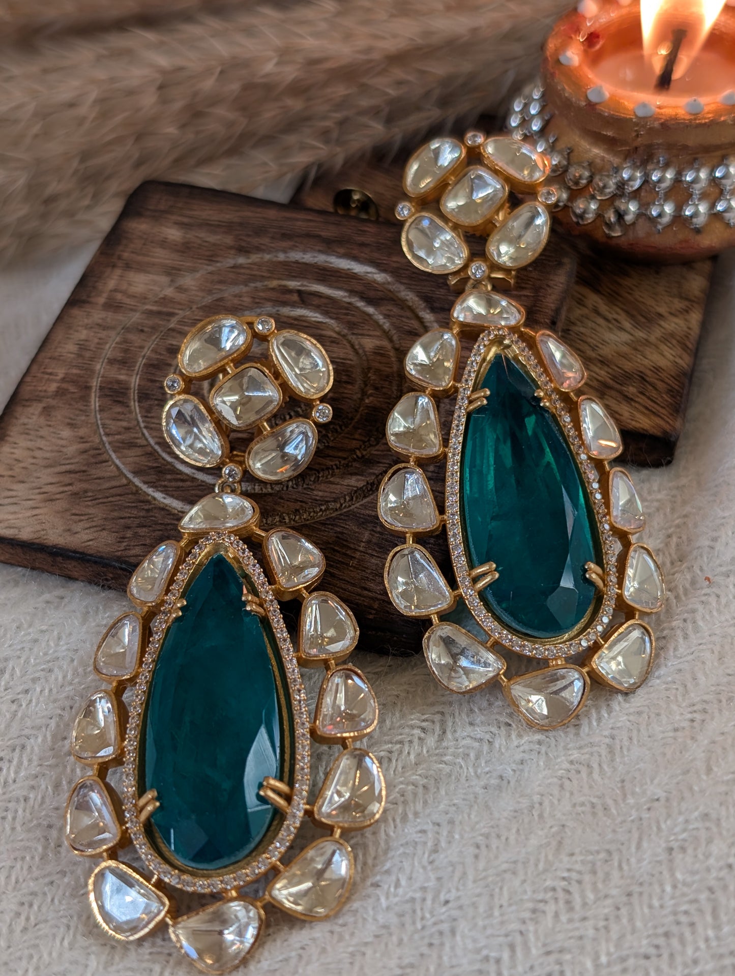 Kaia Emerald Drop Earrings