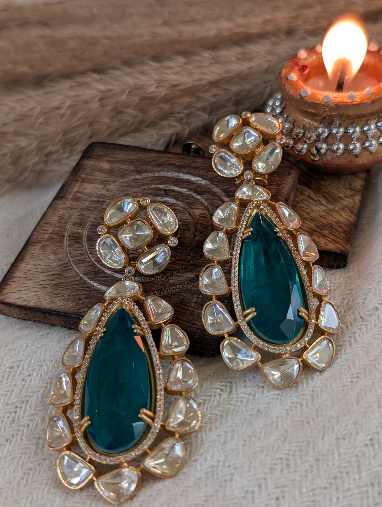 Kaia Emerald Drop Earrings