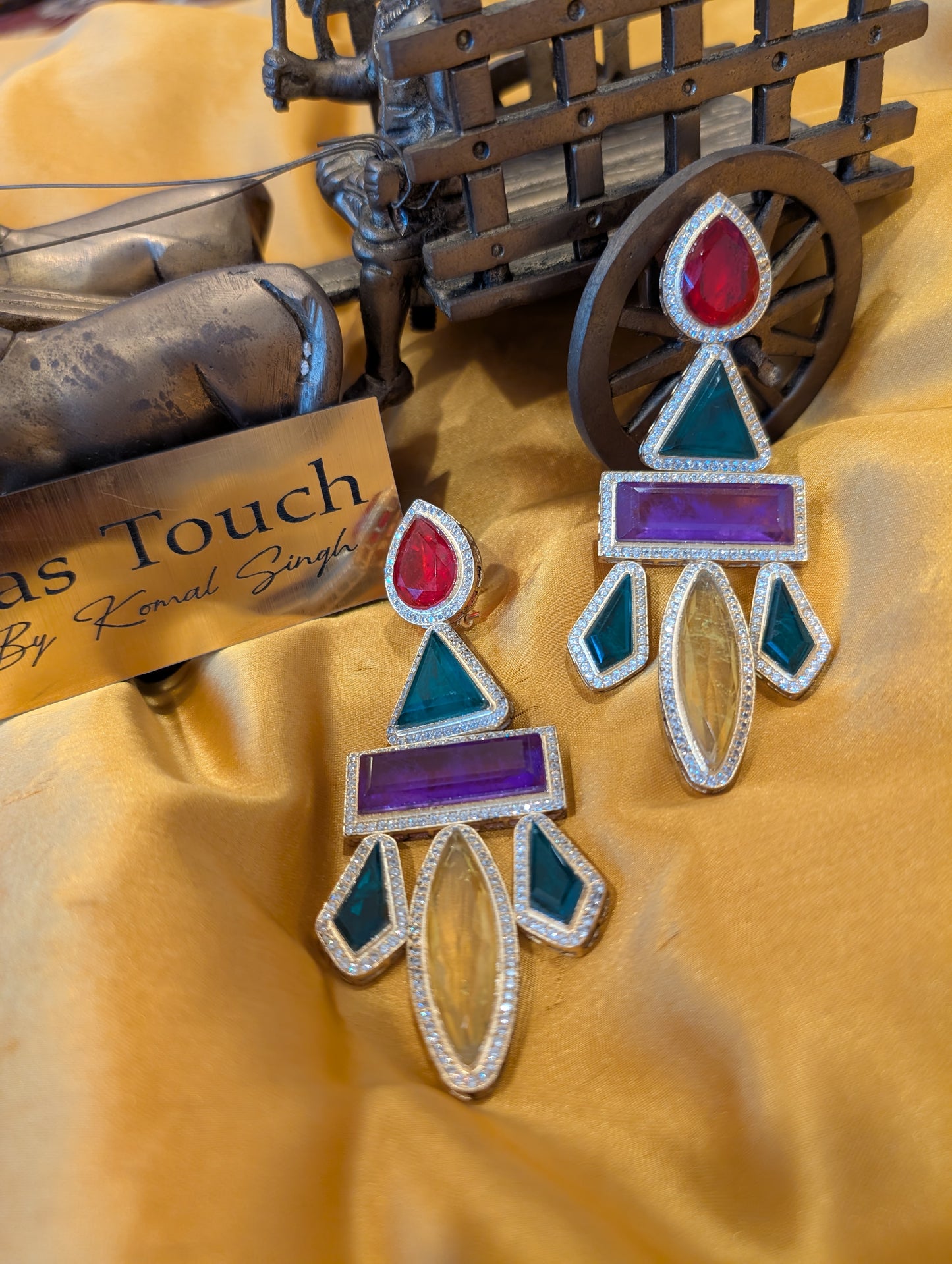 Celestial Harmony Mosaic Earrings