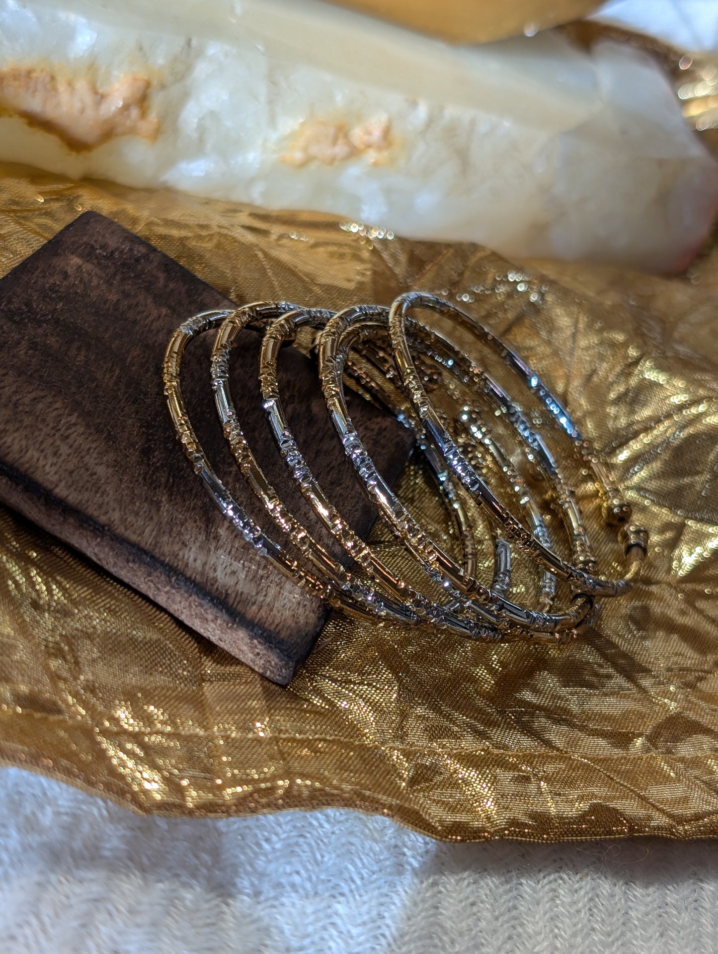 Zara Cascade Gold Bangles