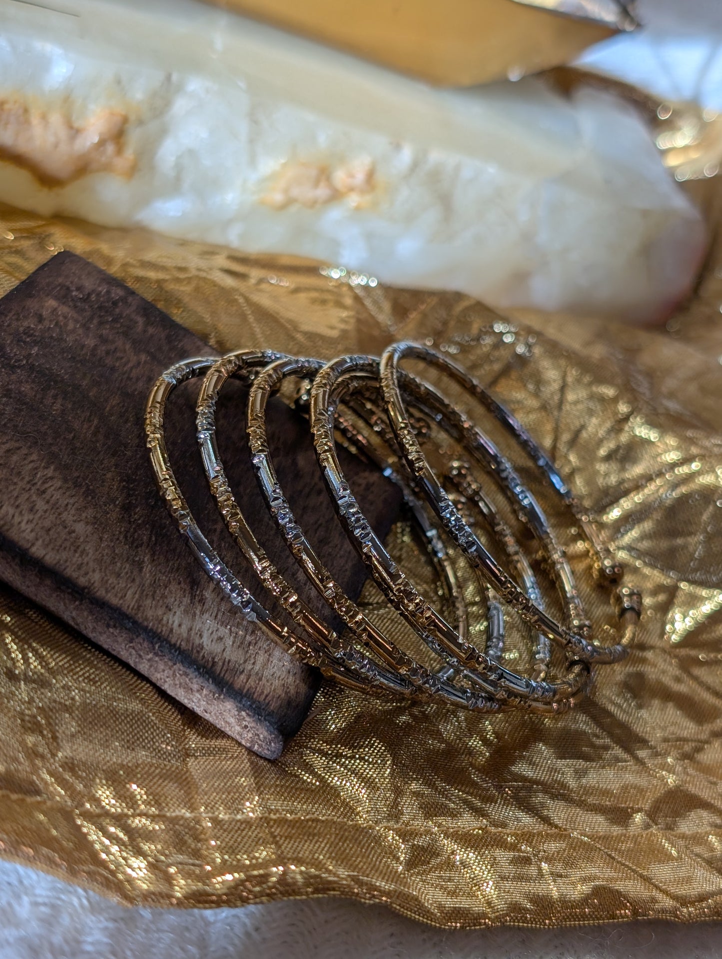 Zara Cascade Gold Bangles