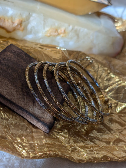 Zara Cascade Gold Bangles