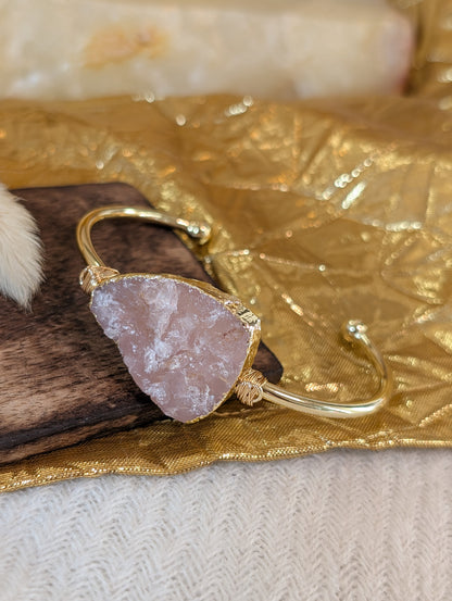 Nature’s Embrace Rose Quartz Cuff