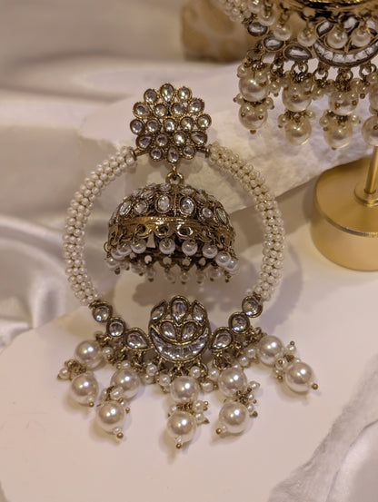 Sky Polki Jhumka Earrings